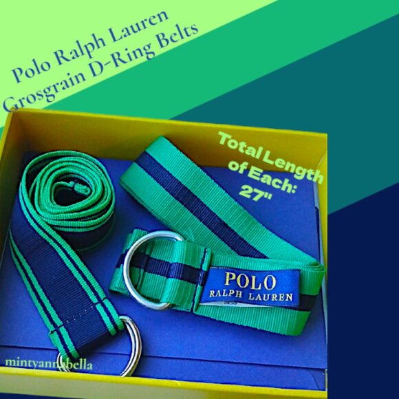 Polo RL 27" Grosgrain D-Ring Belts (2) - Picture 1 of 13
